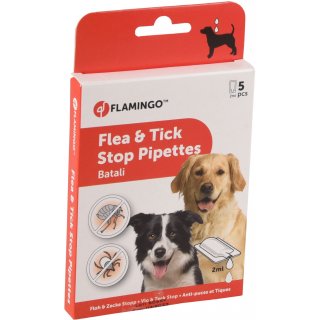 Flamingo Anti-Parasit Batali Floh & Zecken stop Pipette Hund 5x2ml