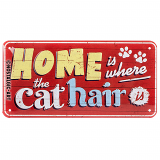 Nostalgic-Art Hängeschild Home is where the cat hair is