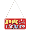 Nostalgic-Art H&auml;ngeschild Home is where the cat hair is