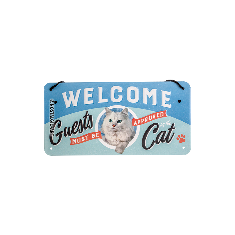 Thumbnail - Nostalgic-Art Hängeschild Welcome Guests Cat