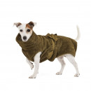 Lill`s Hundebademantel aus Bio-Baumwolle Oliv 3XS