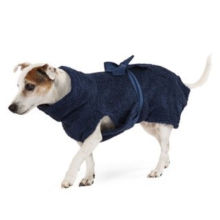 Lill`s Hundebademantel aus Bio-Baumwolle Dunkelblau 3XL