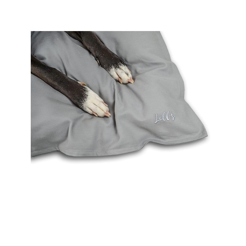 Lill`s Hundekissen Clara Bio Canvas & Bio-WolleGrau