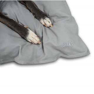 Lill`s Hundekissen Clara Bio Canvas & Bio-Wolle Grau