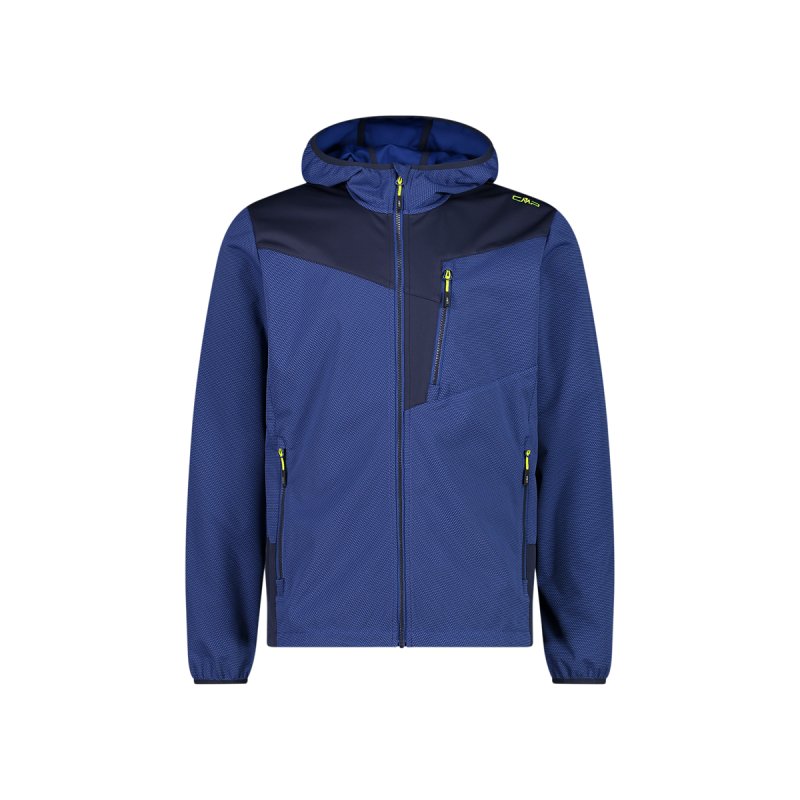 CMP Herren Jacquard-Softshell-Jacke Blau
