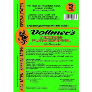 Vollmers Trockenfleischwürfel 10kg