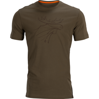 Härkila Graphic T-Shirt 2er Pack Willow Green/Slate Brown