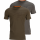 Härkila Graphic T-Shirt 2er Pack Willow Green/Slate Brown