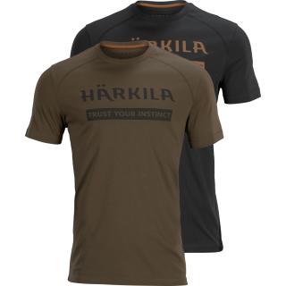 Härkila Logo T-Shirt 2er Pack Willow Grün Braun
