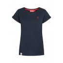 Derbe Damen T-Shirt Basic Kippes Dunkelblau