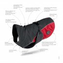 Hunter Hundemantel Uppsala Cozy Anthrazit/Rot 40