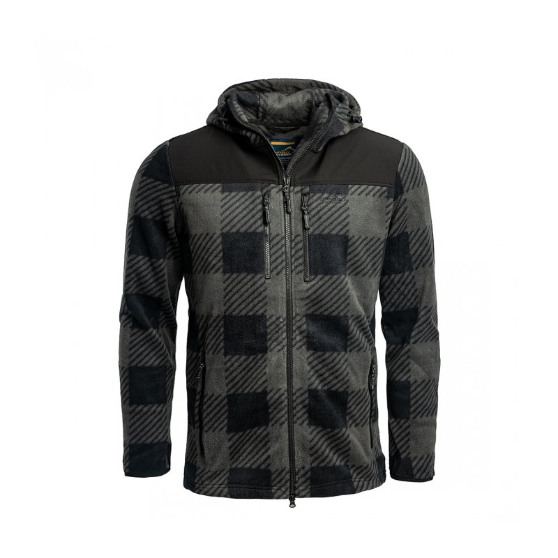 Arrak Damen & Herren Jacke Kanada Fleece Anthrazit S