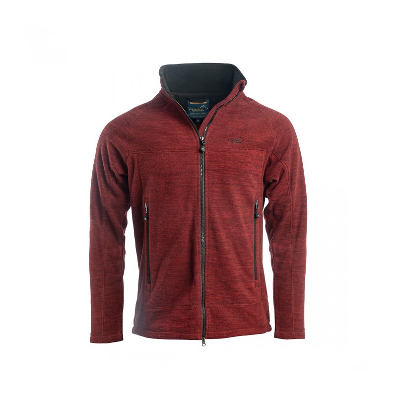 Thumbnail - Arrak Herren Fleecejacke Hiker Rot Melange M