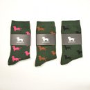 Krawattendackel Unisex Socken Gr&uuml;n, Dackel Pink 36-40