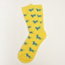 Krawattendackel Damen Socken Gelb, Dackel Blau 36-40