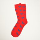 Krawattendackel Damen Socken Rot, Dackel Blau 36-40