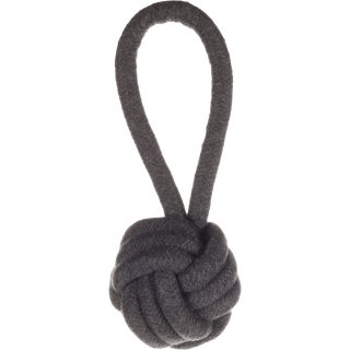 Flamingo Hundespielzeug Baumwolle Ringo Seil + Ball Dunkelgrau Mittel