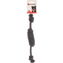 Flamingo Hundespielzeug Baumwolle Ringo Zugseil 2 Knoten/Twist Dunkelgrau Mittel