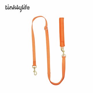 Tinklylife Hundeleine mit Schlaufe Orange