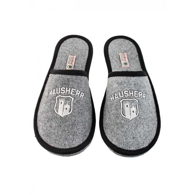 Adelheid Filzpantoffel Hausherr Hellgrau 40/41