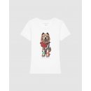 Einstein Newton Boost Dog T-Shirt Rodeo Wei&szlig;