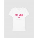 Einstein Newton Cat Mom Pinky T-Shirt Rodeo Weiß