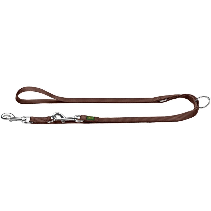 Thumbnail - Hunter Verstellbare Führleine Nylon Braun L 200 cm, B,1,5 cm