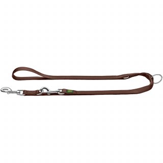 Hunter Verstellbare Führleine Nylon Braun L 200 cm; B,1,5 cm