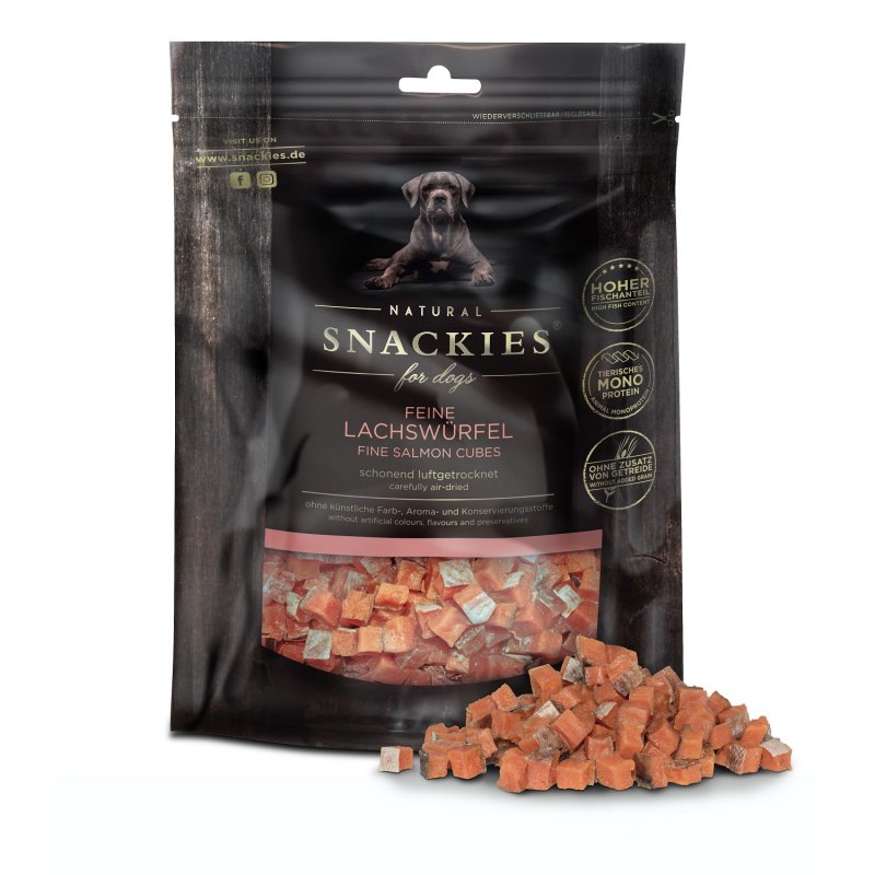 Thumbnail - Snackies Hundesnack Feine Lachswürfel 170g