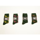 Krawattendackel Unisex Socken Hirsch Gr&uuml;n, Hirsch Pink 41-46