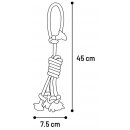 Flamingo Hundespielzeug Baumwolle Revi Zugseil Grau 45cm