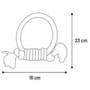 Flamingo Hundespielzeug Baumwolle Revi Zugseil Ring Grau...