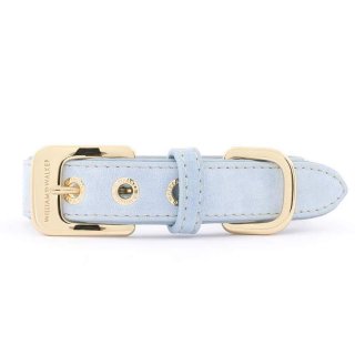 William Walker Leder Hundehalsband Hellblau