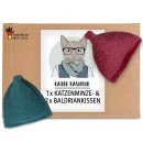 Kater Kasimir Katzenspielzeug Katzenminze-Kissen und Baldrian Kissen je 1 Stk im 2er Set