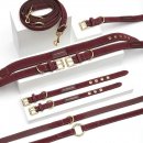 William Walker Leder Hundehalsband Bordeaux