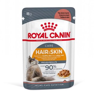 ROYAL CANIN HAIR & SKIN CARE Katzennahrung Feucht für gesundes Fell (Intense Beauty) 12x85 g