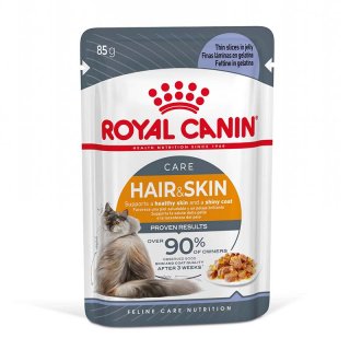 ROYAL CANIN HAIR & SKIN CARE Katzennahrung Feucht für gesundes Fell (Intense Beauty) 12x85 g