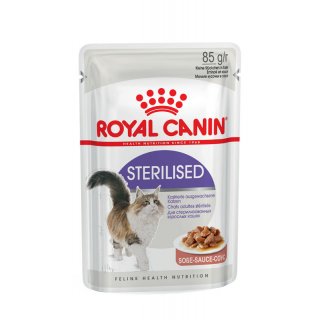 ROYAL CANIN STERILISED Nassfutter in Soße für kastrierte Katzen 12x85 g