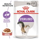 ROYAL CANIN STERILISED Nassfutter in Soße für...