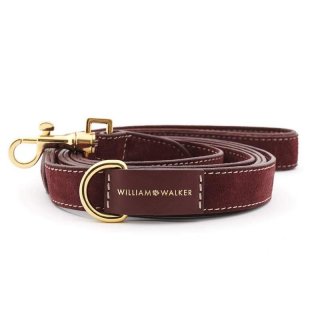 William Walker City Leder Hundeleine Bordeaux