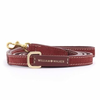 William Walker Kleine City Leder Hundeleine Bordeaux