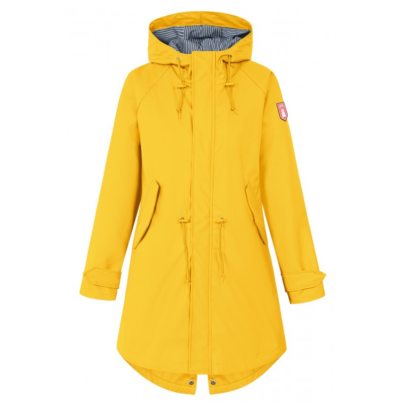 Derbe Damen Regenmantel Friese Traveby Fisher Gelb 38