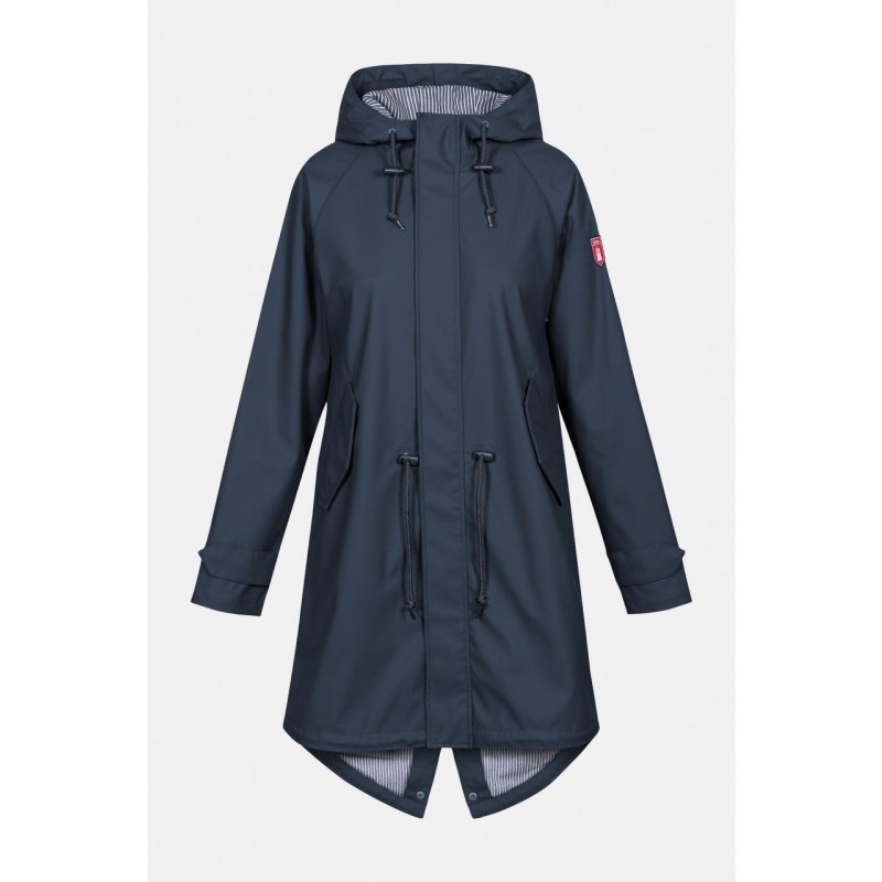Derbe Damen Regenmantel Friese Traveby Fisher Dunkelblau 42