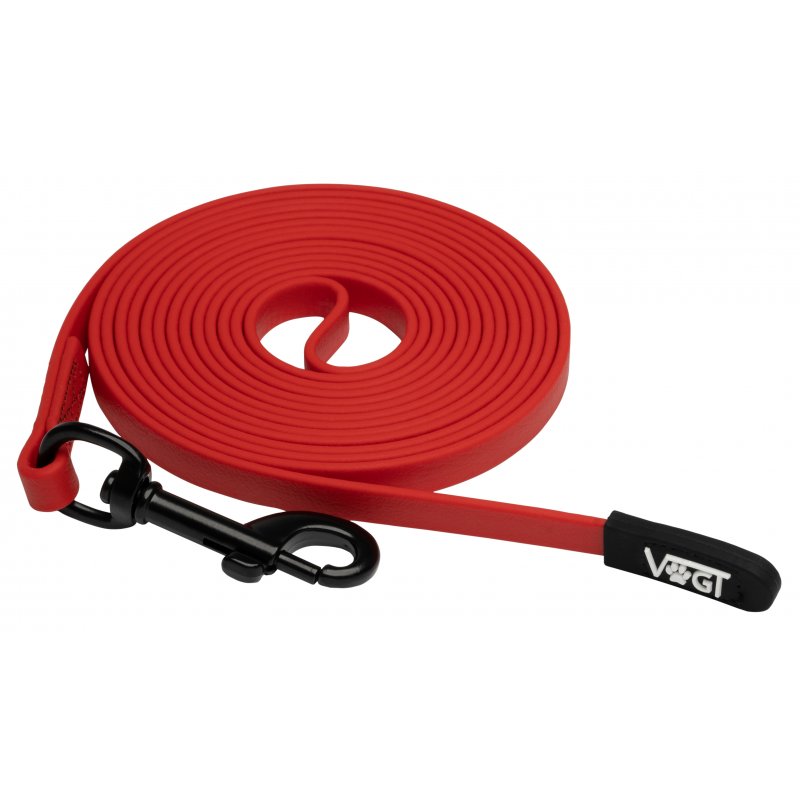 Vogt Hunde Trainingsleine aus Biothane Rot