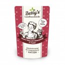 Bettys Landhausküche Katzenfutter Frischebeutel Rind & Herz mit Borretschöl 100g
