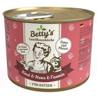 Bettys Landhausküche Katzenfutter Rind & Herz