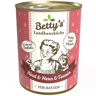Bettys Landhausküche Katzenfutter Rind & Herz 1x 400g
