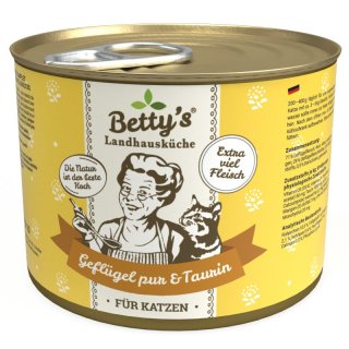 Bettys Landhausküche Katzenfutter Geflügel PUR...