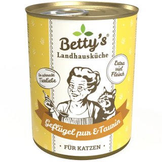 Bettys Landhausküche Katzenfutter Geflügel PUR...