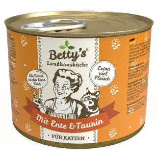 Bettys Landhausküche Katzenfutter mit Ente 1x 200g